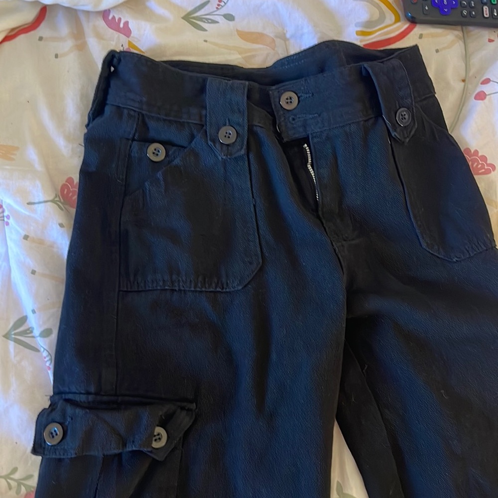 Black low waist jean, size M, y2k black jean boot cut